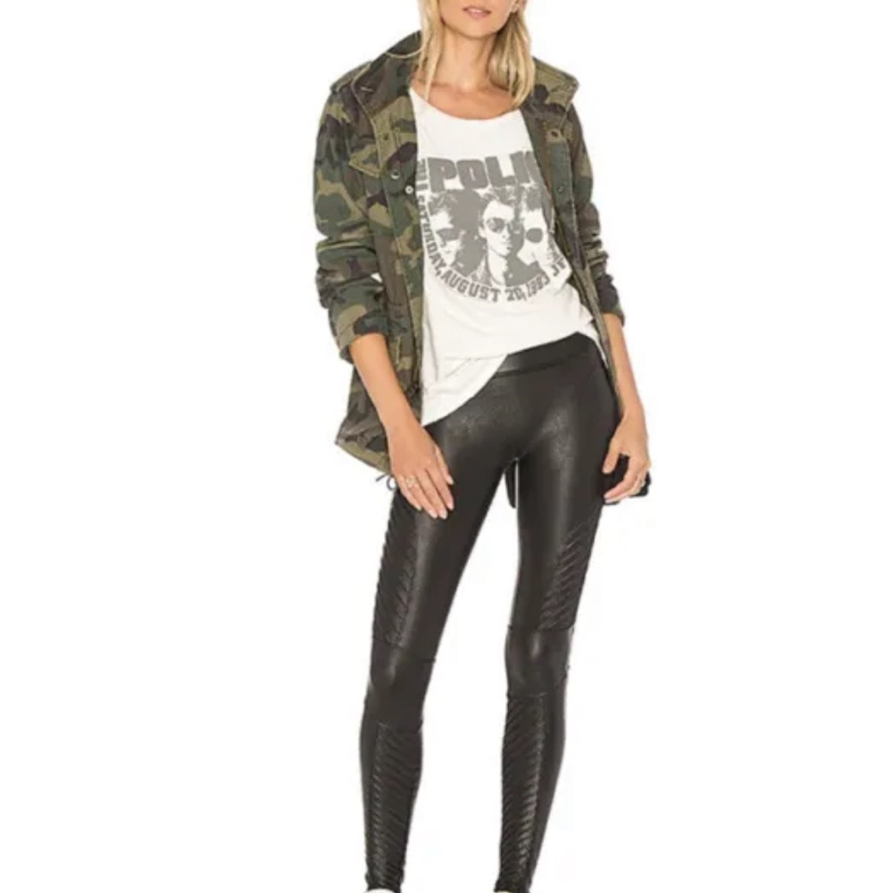Spanx motto faux leather leggings sz Lg - Picture 3 of 10